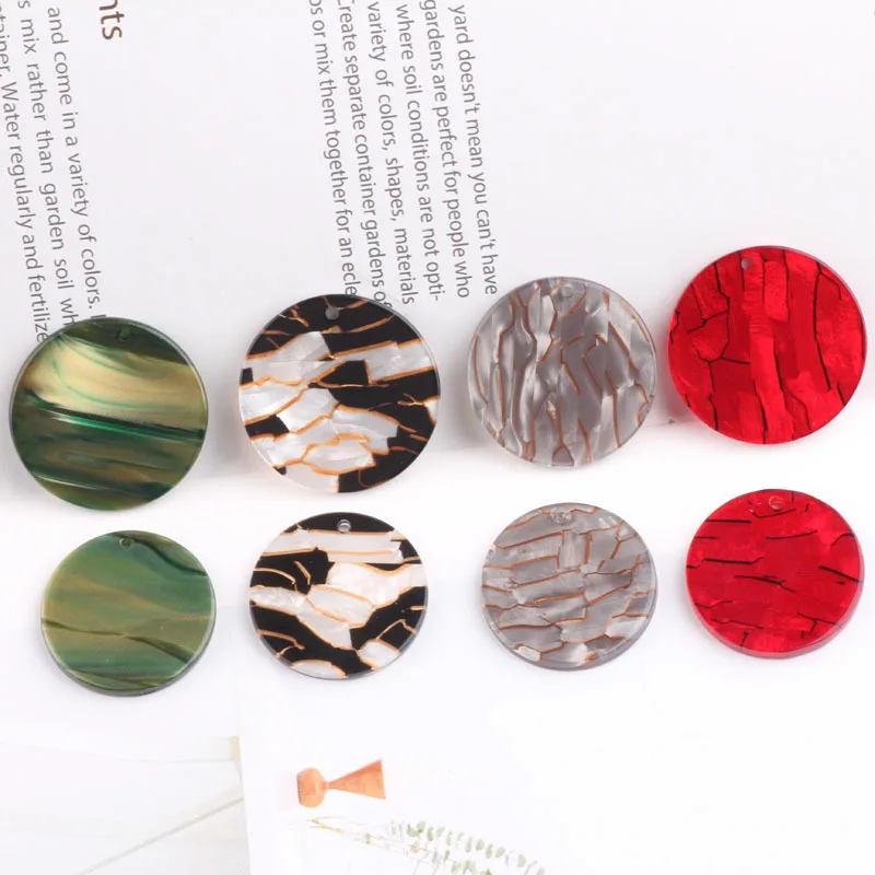 DIY ювелирные аксессуары Япония и Южная Корея модные зернистые ацетатные дисковые