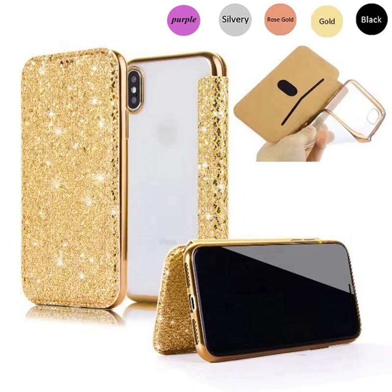 Блестящий кожаный чехол бумажник для iphone XS Max 6s 6 Plus блестящий телефона 7 8 plus