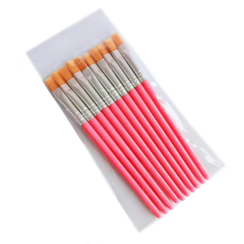 10pcs Brush TENGJIAN профессиональный супер липкий 8 мл УФ-гель для ногтей Клей Кристалл Клей прозрачный гель для ногтей инструменты для декора - Цвет: 10pcs Brush