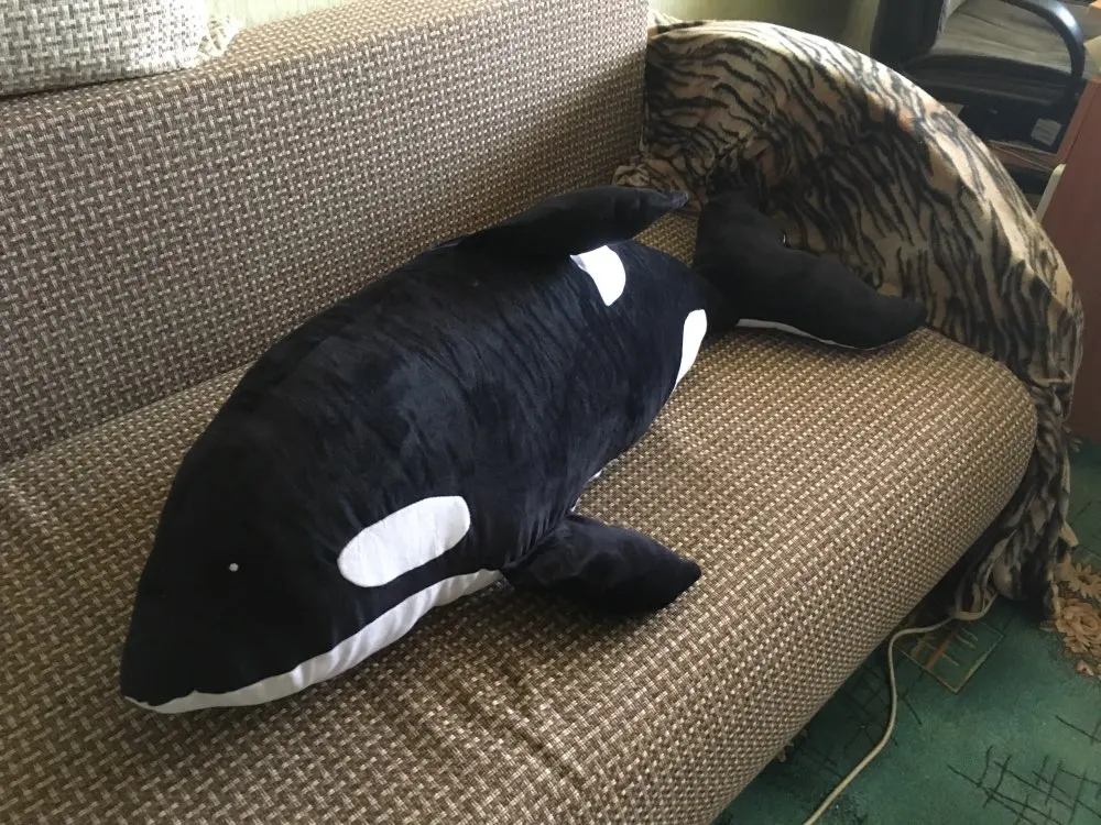 Кукла-киллер КИТ Подушка КИТ Orcinus Orca черный и белый КИТ плюшевая игрушка кукла акула дети мальчики девочки мягкие игрушки