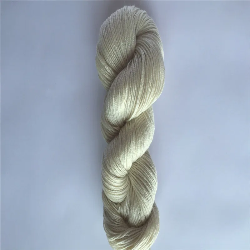 Бесплатная доставка 500 г/лот пряжа Хэнка из натурального неокрашенного 50% шелка