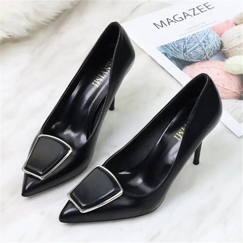 Туфли женские из лакированной кожи высокий каблук шпилька пикантная офисная