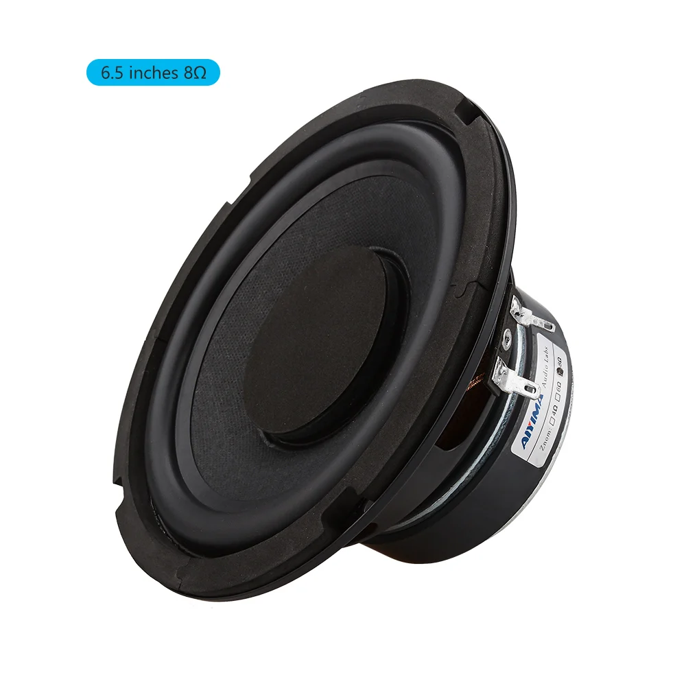 8 Ohm Subwoofer AIYIMA 1 шт., 6,5 дюйма, сабвуфер, 4, 8 Ом, 80 Вт, супер бас-динамик, динамик для домашнего кинотеатра, для книжной полки, компьютерная колонка - Цвет: 8 Ohm Subwoofer