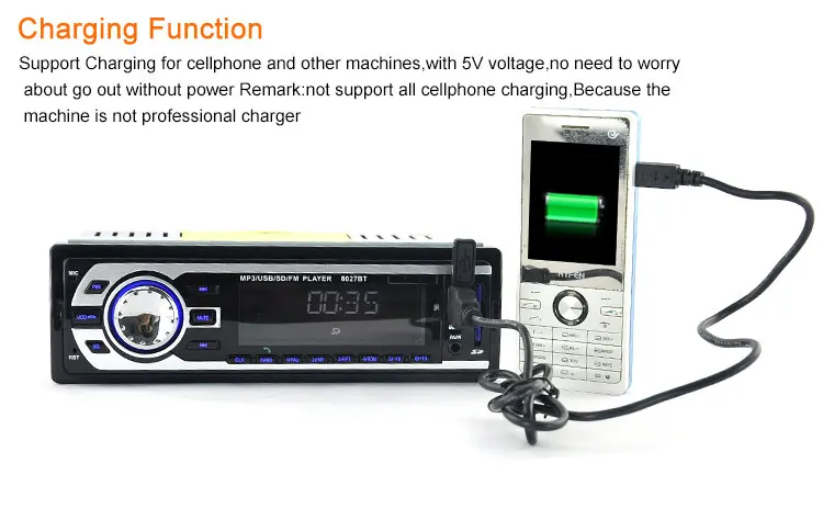 Kebidumei 2," 12 V 1Din Автомобильный MP3-плеер автомобильный радиоприемник FM Bluetooth музыкальный плеер SD карты флэш накопитель USB AUX микрофоном хэндс-фри вызовов