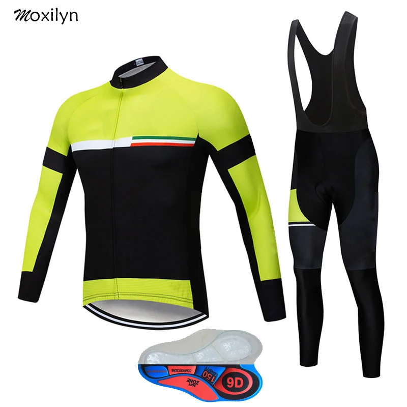 without fleece set 1 Moxilyn, комплект Джерси для велоспорта, Зимняя Теплая Флисовая одежда с длинным рукавом для гонок, одежда для велоспорта, одежда для велоспорта - Цвет: without fleece set 1