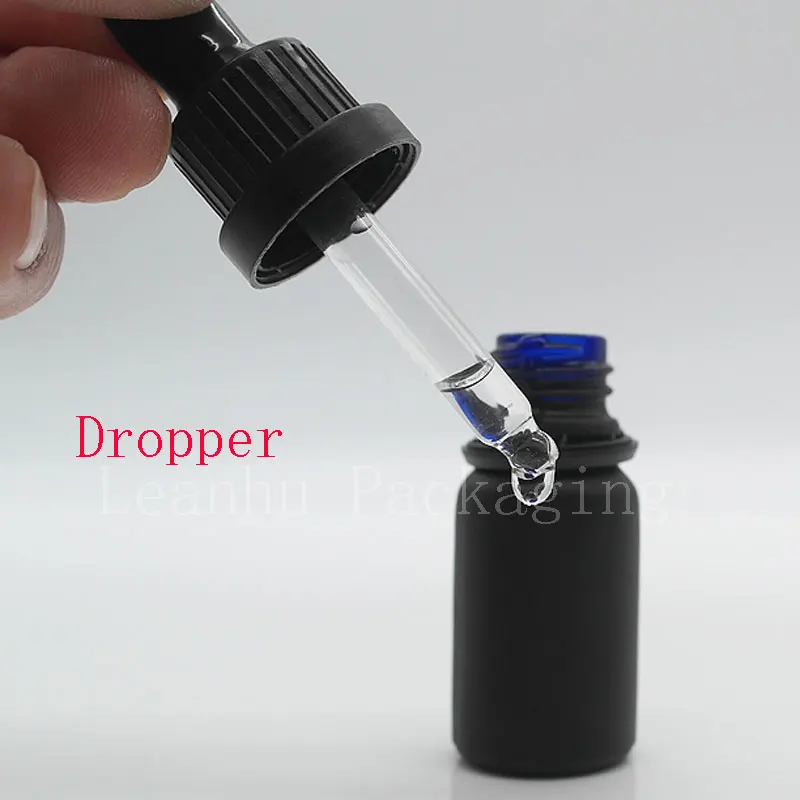 Black Dropper Бутылки из чёрного стекла ролик на пипетке распылитель тумана насос для эфирного масла духи Косметика жидкий стеклянный контейнер черный - Цвет: Black Dropper