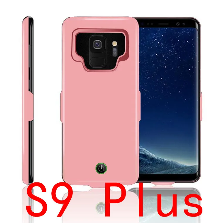 Чехол для зарядки аккумулятора для samsung Galaxy S8, S9 Plus, Note 9, A8 Plus,, чехол для зарядного устройства, запасная упаковка, внешний аккумулятор, чехол, Capa - Цвет: S9 Plus-Pink