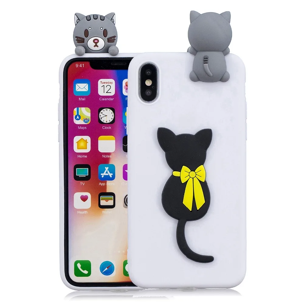 Мягкие TPU чехол для телефона Apple iPhone 9 3D Кремния Милый мультфильм Коке Plus X 8 плюс 6 S 7