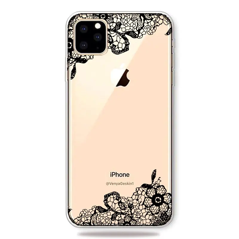 Новый силиконовый чехол для Apple IPhone X XR XS XI MAX XIR 7 8 Plus 6 6s 5 5C 5S SE модный кружевной