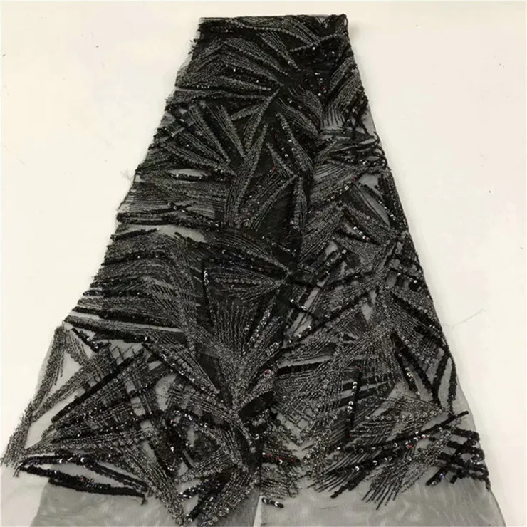 

2018 Newest Arrival Beautiful French Sequins Lace Fabric Net White Fashionable Bright African Lace Fabric For Party Dress