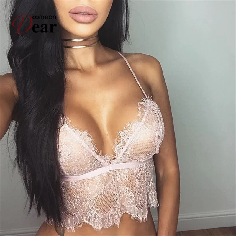 Comeondear сексуальный кружевной топ без косточек с глубоким v-образным вырезом RK80461