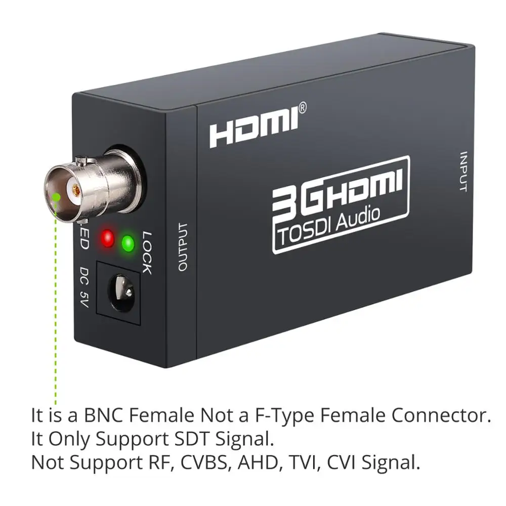 Prozor HDMI совместимый с SDI конвертер аудио видео совместим BNC SDI/HD SDI/3G адаптер