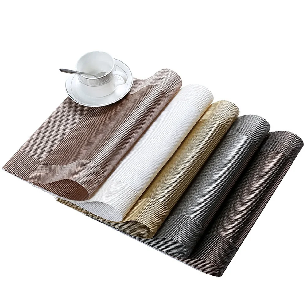 4 шт./компл. Nordic Non slip Коврик из ПВХ с металлическим эффектом тканые моющиеся