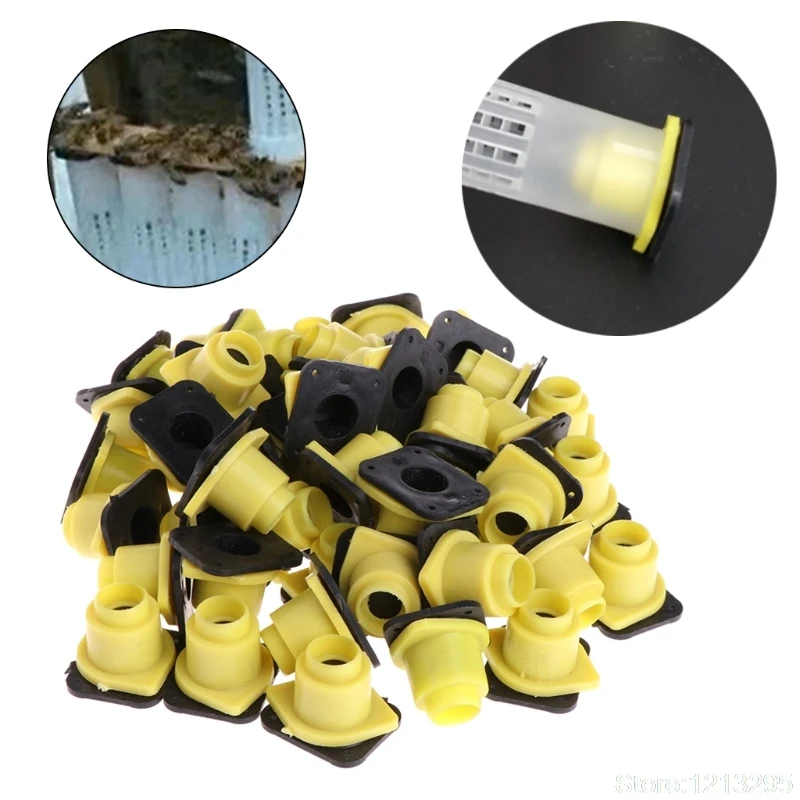 

50Pcs Bee Queen King Cage Case Anti Bite Accessories Equipment Insects Tools Bee Feeder Beekeeping Tools W215