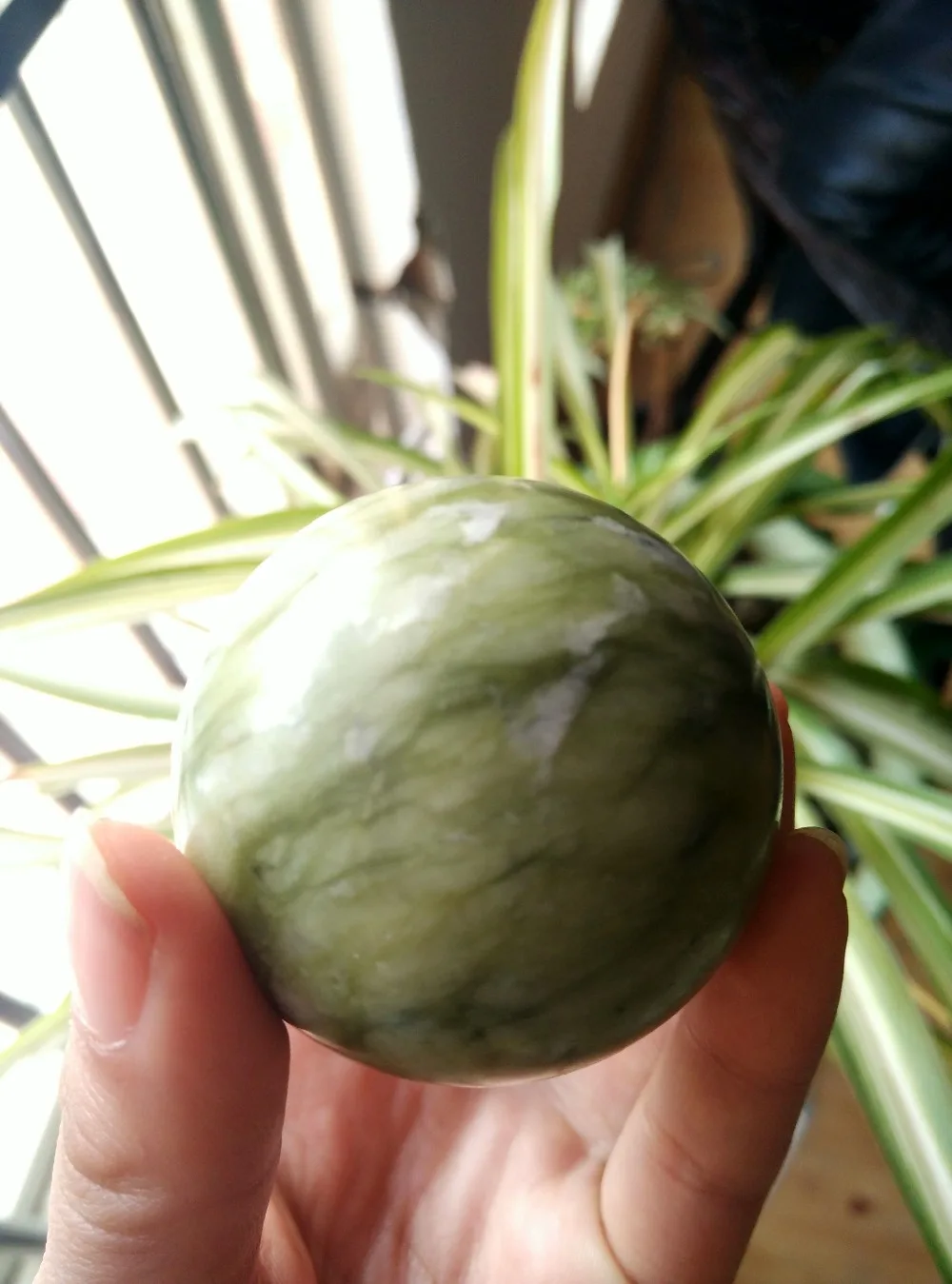 

Natural China Flower Jade Quartz Sphere Crystal Healing Ball