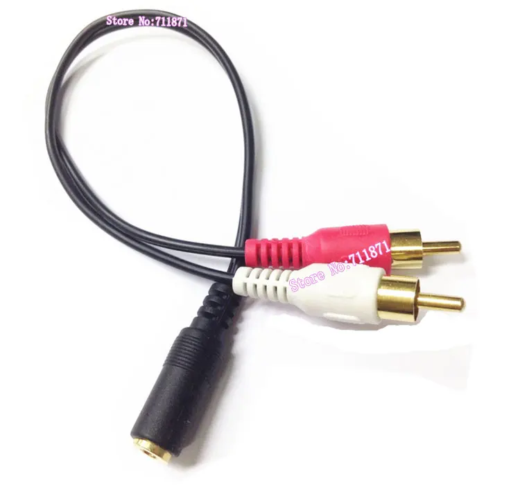 Высокое качество 3 5 мм RCA аудио кабель Женский двойной мужской линии два Мужской