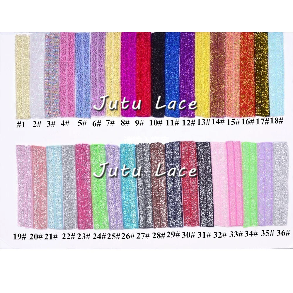 EPacket 200 ярдов/Лот, 5/8 ''матовый Блестящий эластичный ободок на голову для взрослых аксессуары для волос ручной работы