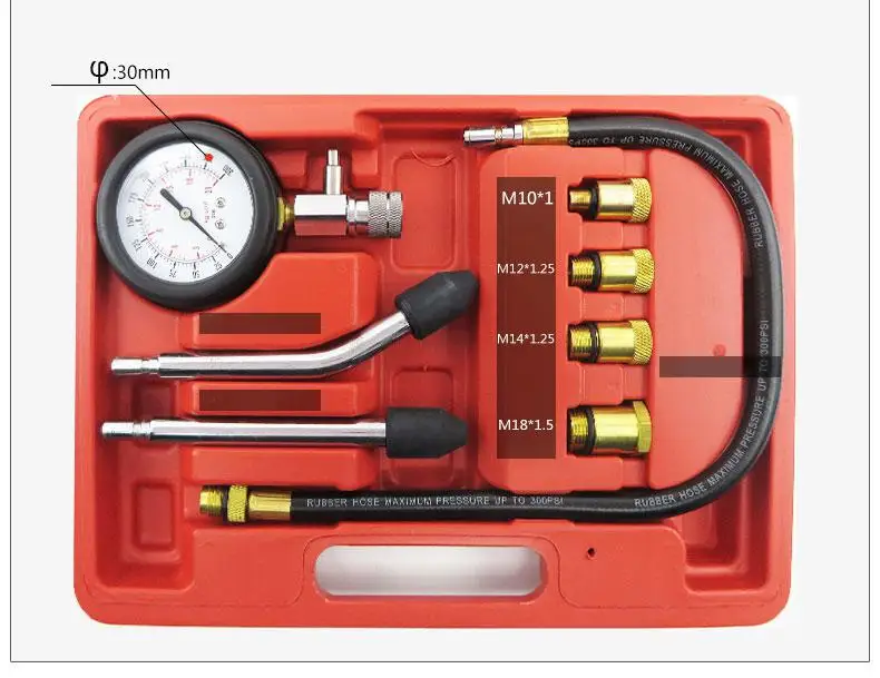 Измеритель давления в цилиндре бензиновый манометр двигателя комплект для