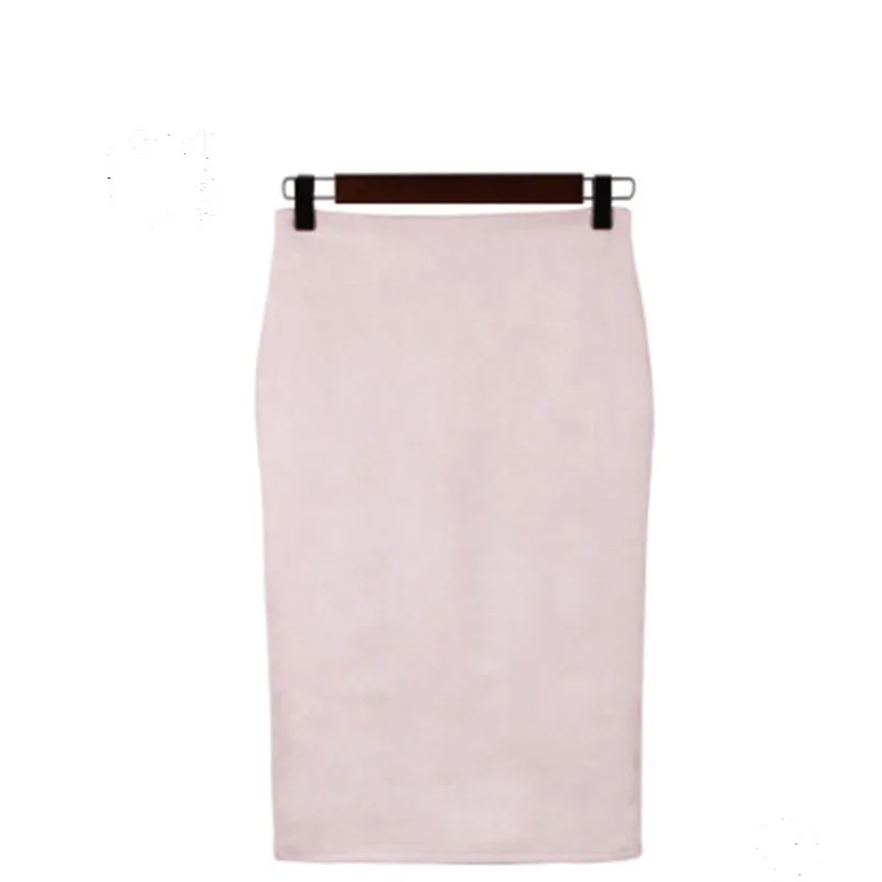 

MOLLAD 2019 Mink Solid Color Split High Waist Bag Hip Thin Wild Sexy Summer Skirt