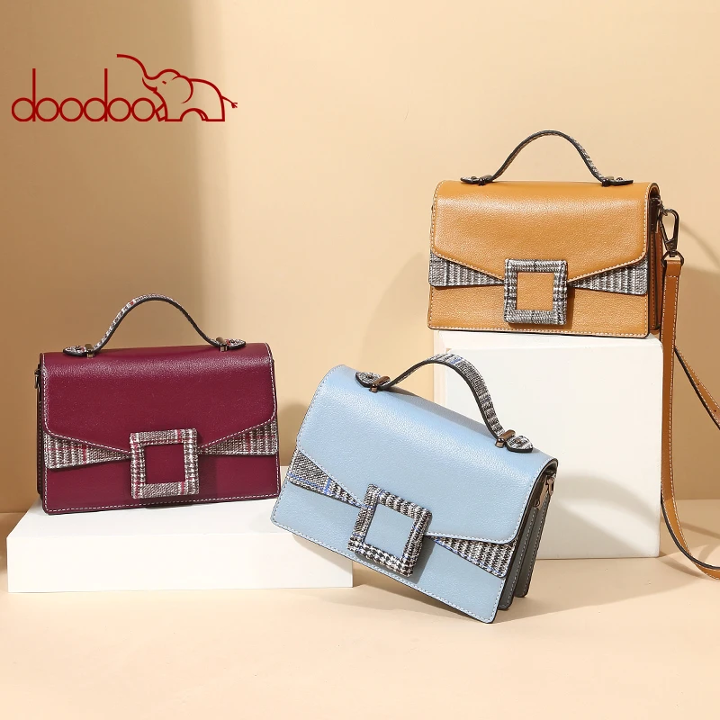 2018 новые женские Модные pu сумки мессенджеры с верхней ручкой и клетчатым длинным