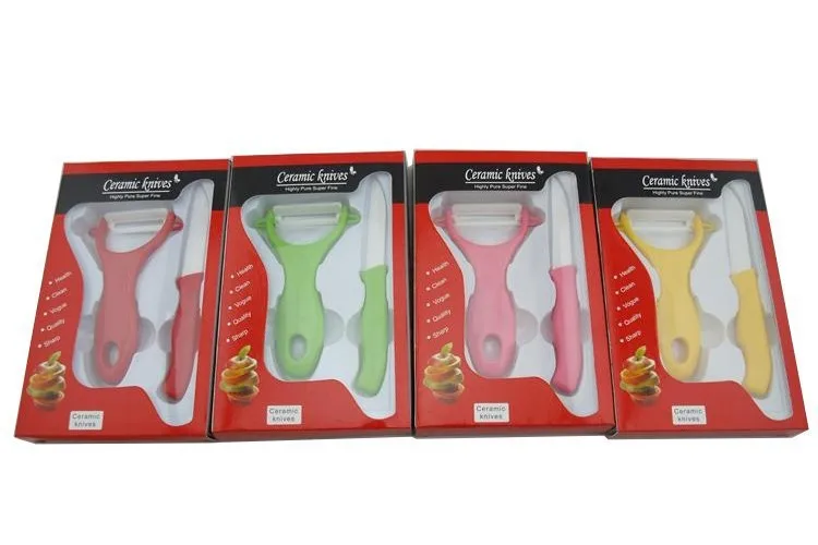 Керамические кухонные инструменты для подарка фруктовый нож с Овощечистка 2 в 1