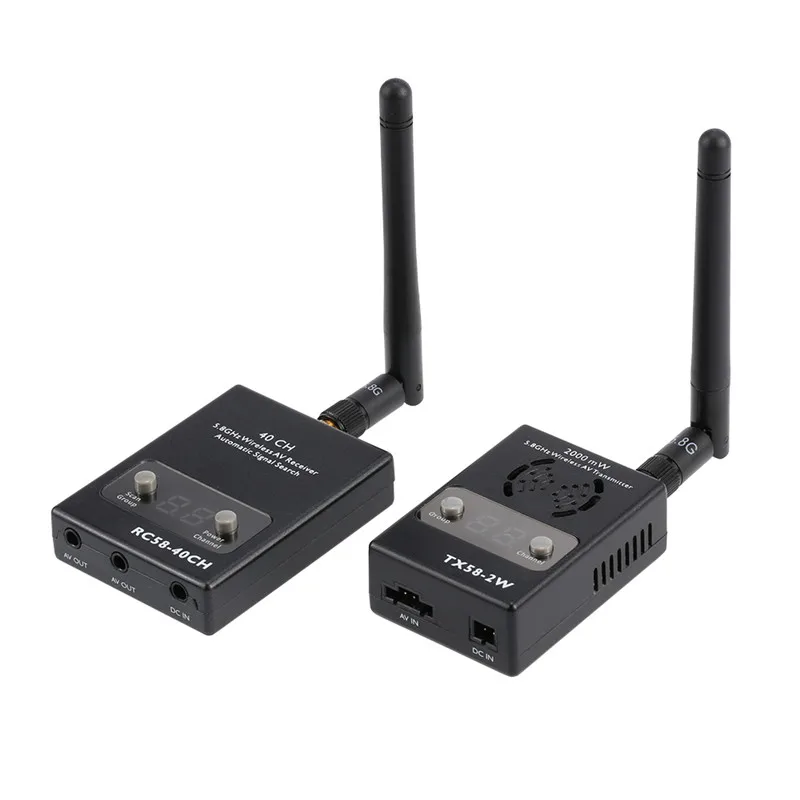 Бесплатная доставка TX58 2W 32CH 5 8 GHZ 2000mw Беспроводной av передатчик и RC58 40CH