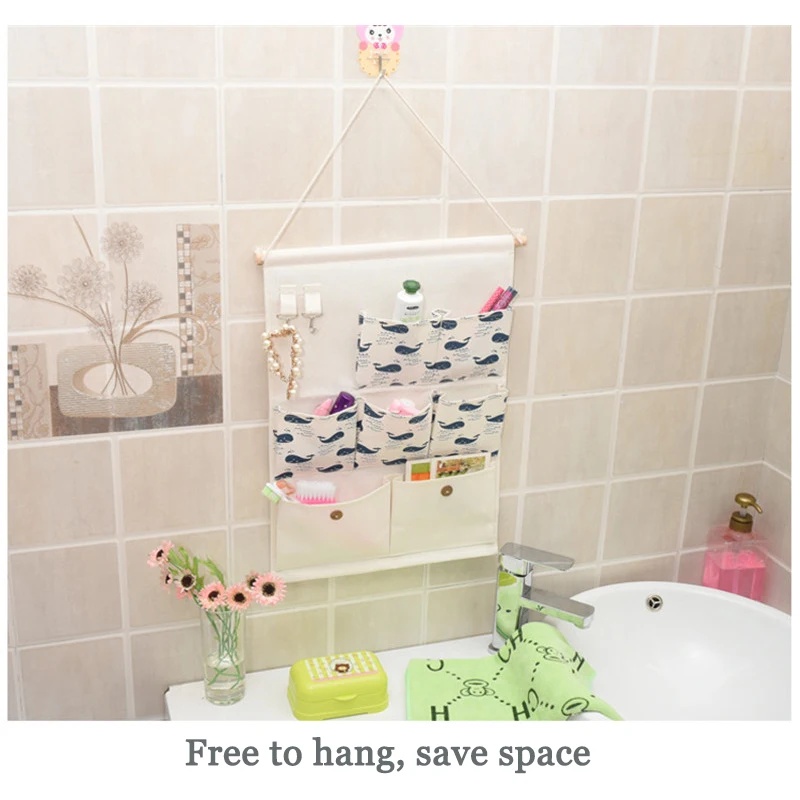 Корейский вариант простой ткани 4 цвета большая дверь на стену подвесная сумка