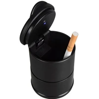 smokeless car ashtray blue led easy clean illuminated ash bin health safety collecting ash tray non slip no smells leaking
