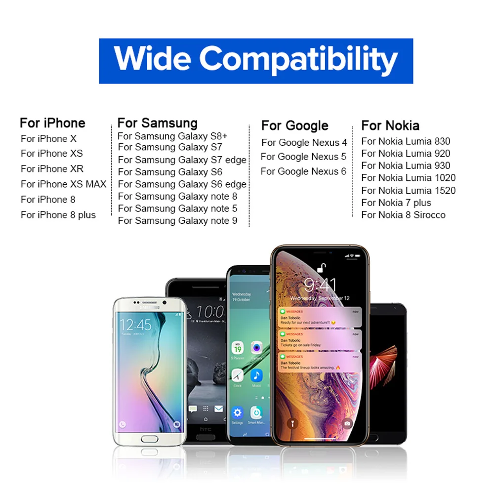 Portefeuille зарядная док-станция для samsung huawei Xiaomi type C Qi Беспроводное зарядное