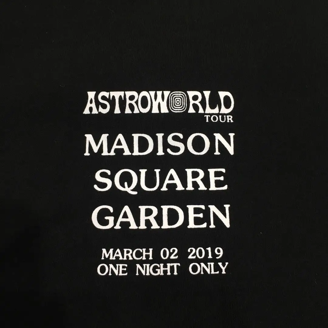 С изображением Трэвиса Скотта Astroworld MSG пламя Статуя Свободы Astrworld Футболка мужская женская уличная хип хоп астромир Футболка Топ футболки