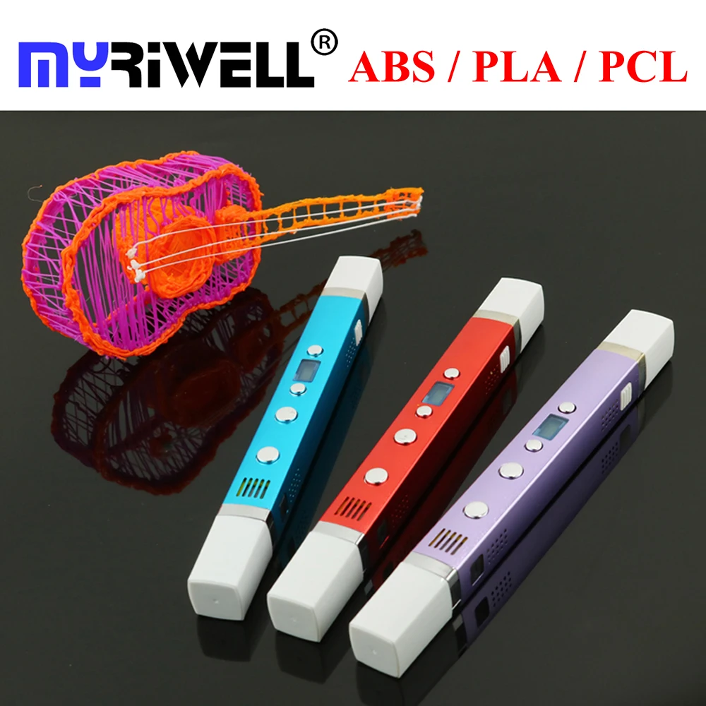 Myriwell 3D Ручка ЖК-экран Usb зарядка Usb 3d принтер ручка 50 м/100 м 1,75 мм ABS PLA PCL нити Рождественский подарок для детских игрушек