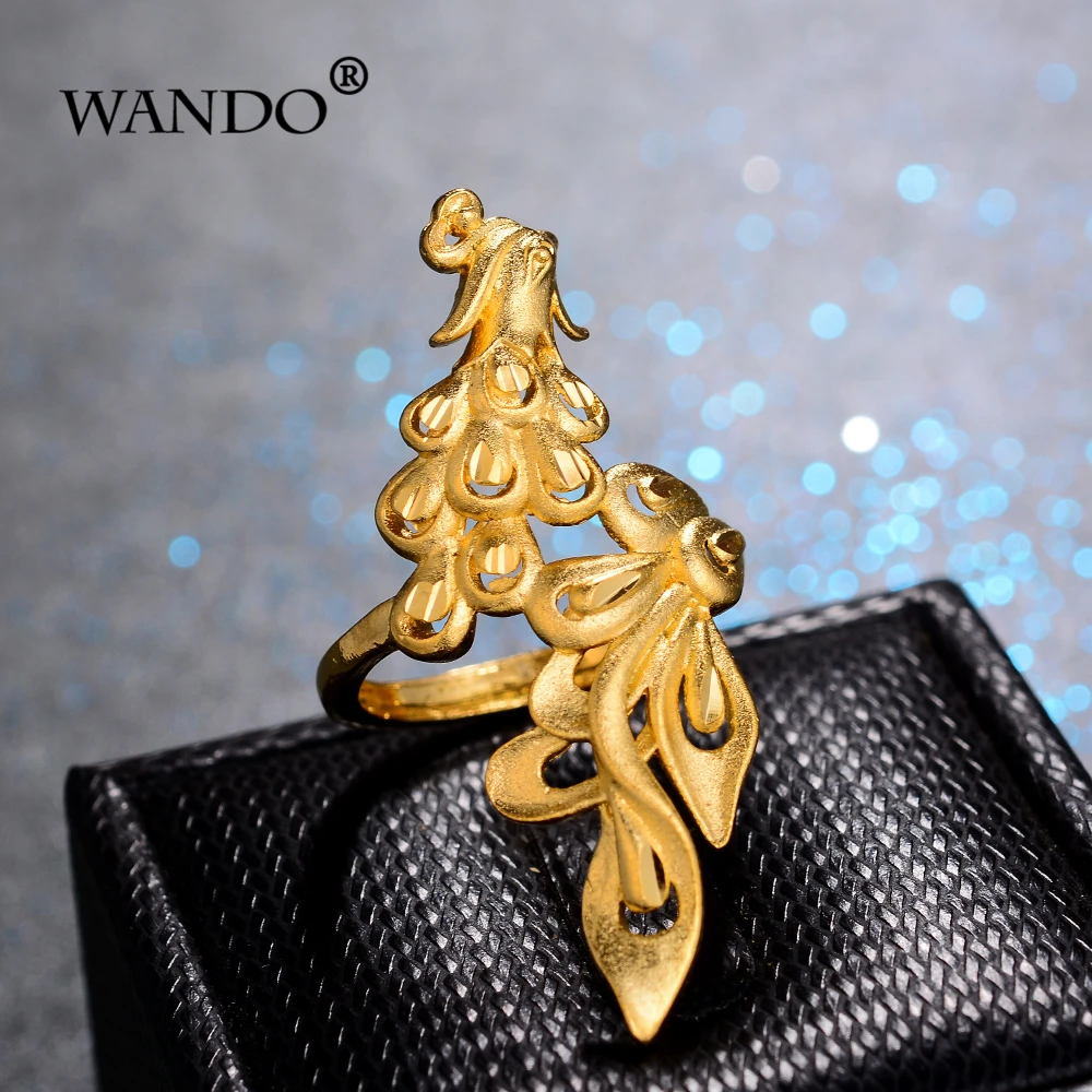 WANDO золото матовый преувеличенный Феникс женское кольцо для помолвки свадебное