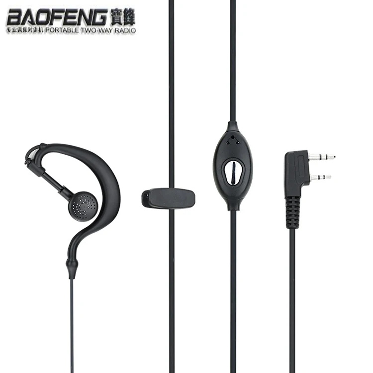 10pcs Earpiece Microphone Headset for Radio Two Way Baofeng UV5R UV-82 BF-888S for Kenwood Walkie Talkie Accessories Headphone