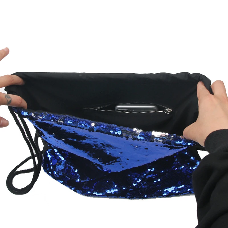 Brand Baellerry New Mermaid Sequins Backpack Fashion Women Drawstring Bag Students Girls Shopping Package | Багаж и сумки
