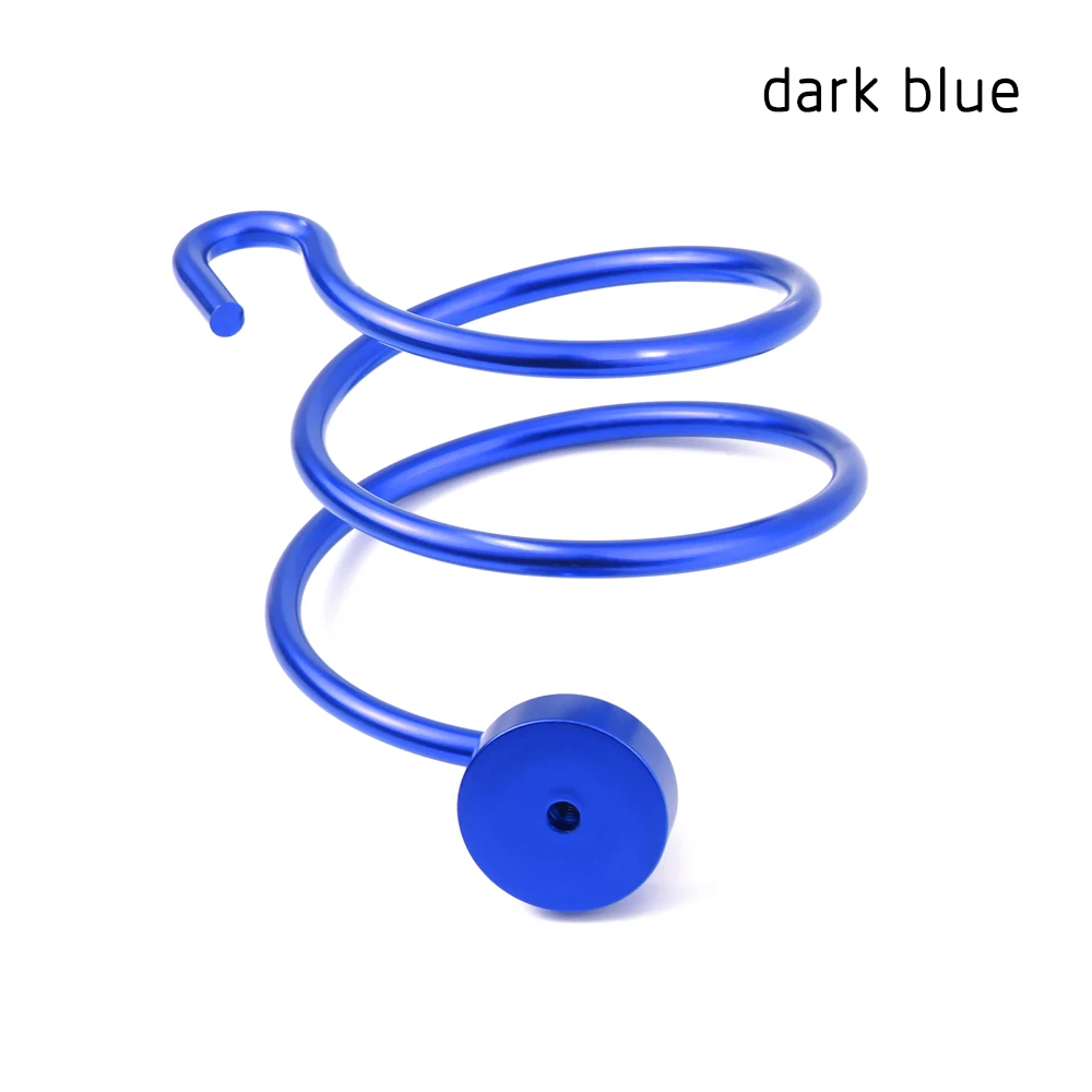 dark blue 6 цветов, органайзер из алюминиевого сплава, настенный держатель для ванной комнаты, настенный держатель для фена, полка для хранения для дома, отеля - Цвет: dark blue