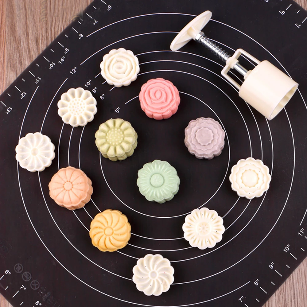 3D розы лунный пряник пресс форм 6 Стиль ручной Давление Fondant (сахарная) конфеты