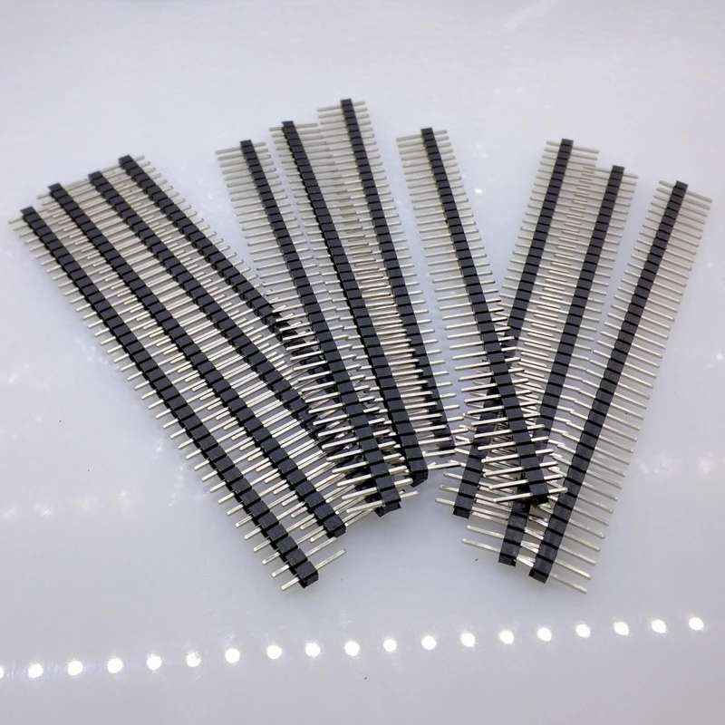 

coppery 20PCS 40Pins 2.54mm Single Row Straight Male Pin Header Strip For PCB 20pcs/lot
