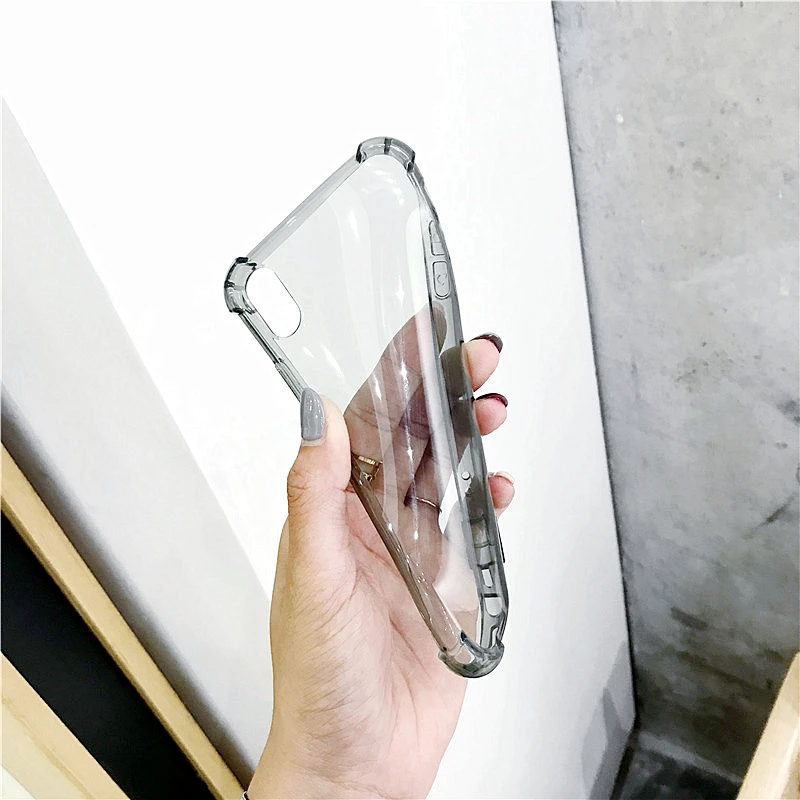 Супер Противоударный прозрачный мягкий чехол для iphone 6 Чехол iPhone S 7 8 Plus X