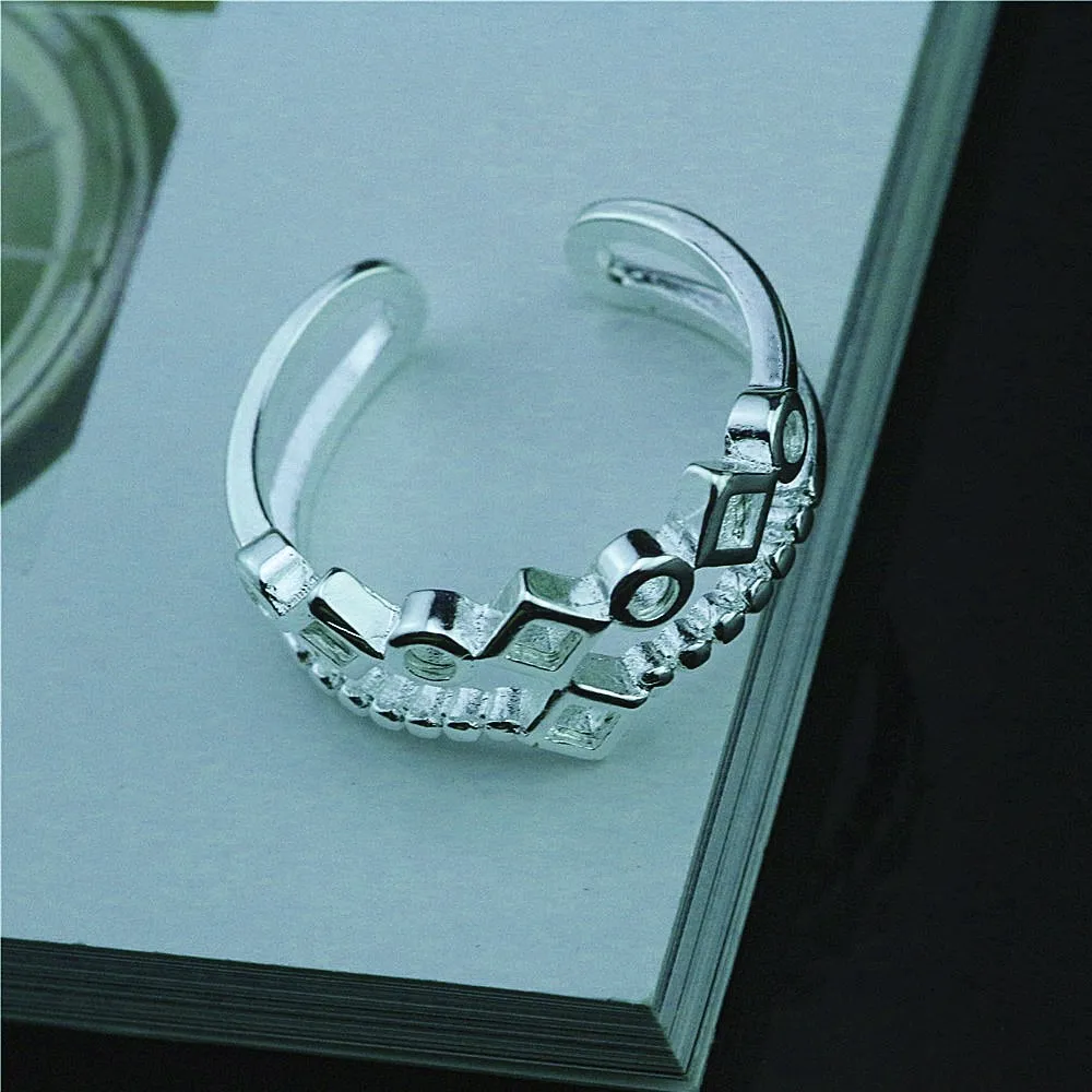 Открытое кольцо из стерлингового серебра 925 пробы с цирконием новое уникальное