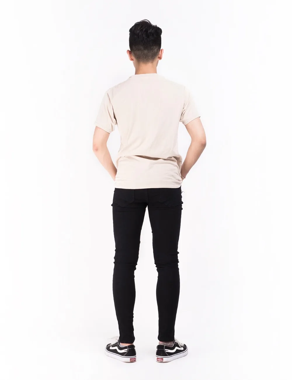 Дизайнер Slim Fit Рваные джинсы Для мужчин Привет улица S Distressed Denim Joggers отверстия на