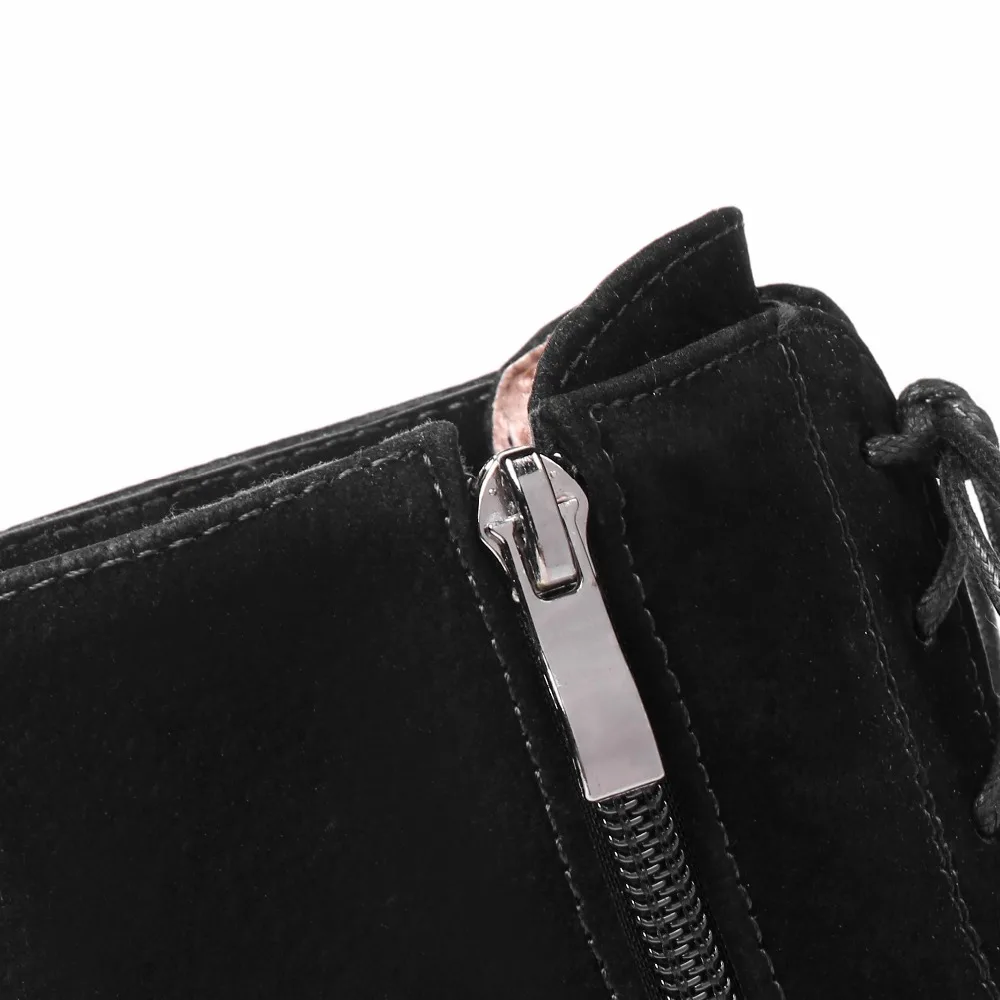 Новые женские ботильоны на весну и осень замшевые короткие ботиночки шнуровке