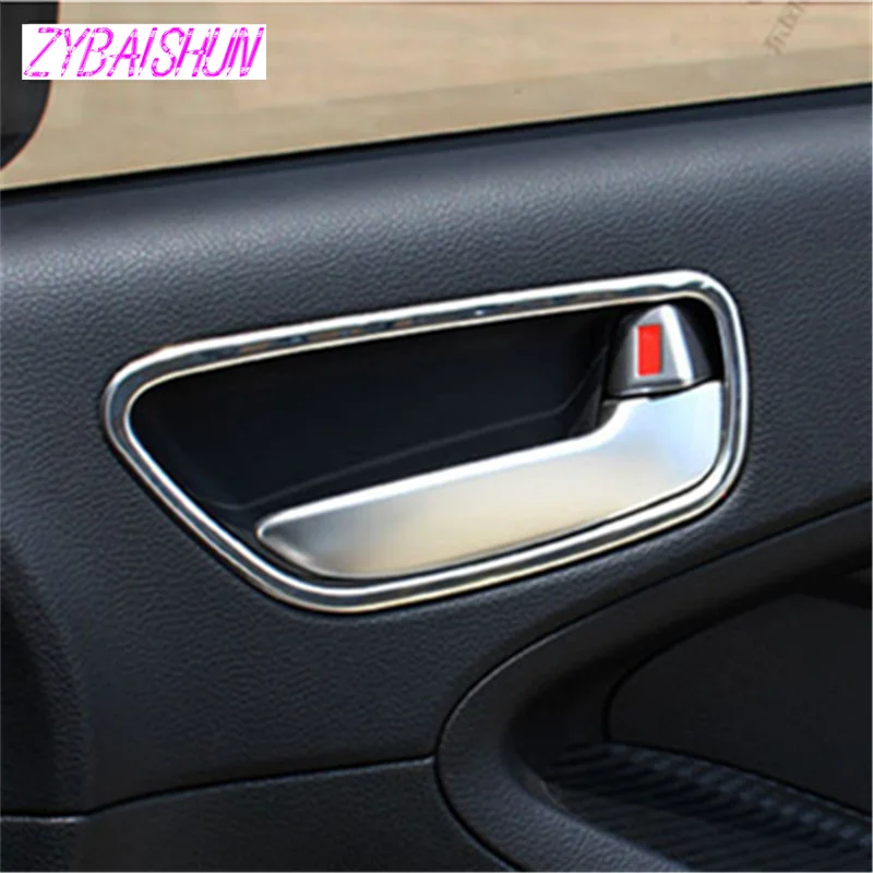 

For the Kia Cerato K3 2013 2016 car-Styling car door chalice ABS chrome trim trim inner lid in auto accessories