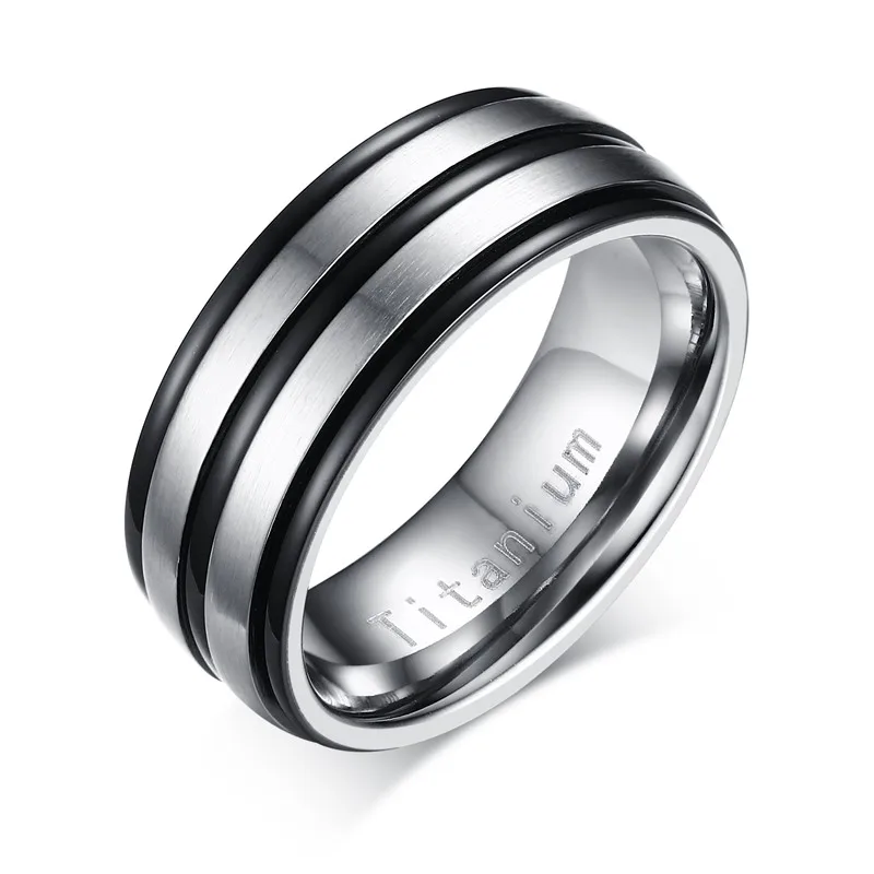 Мужское кольцо из чистого титана anillos mujer 5 цветов 8 мм в ширину TR-012 2019 | Украшения и