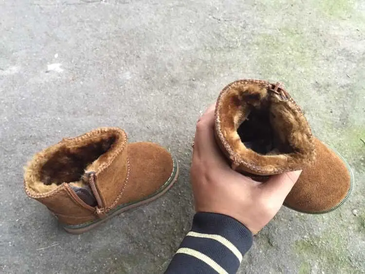 Новинка Зимние сапоги для девочек Обувь с хлопковой подкладкой мальчиков