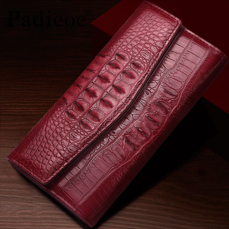 Padieoe clutch luxury leather womens wallets and purses small long zipper Simple fashion ladies bag | Багаж и сумки