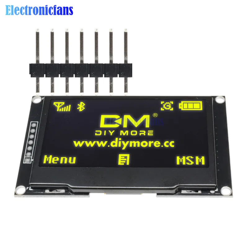 Diymore желтый 2,4" 2,42 дюймов ЖК-экран 128x64 OLED дисплей модуль IIC IEC SPI серийный 12864 OLED дисплей для C51 STM32 SPD0301