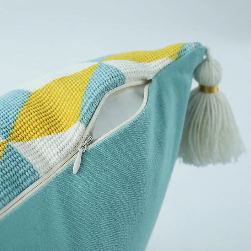 Чехол для подушки DUNXDECO геометрический рисунок 45x45 см