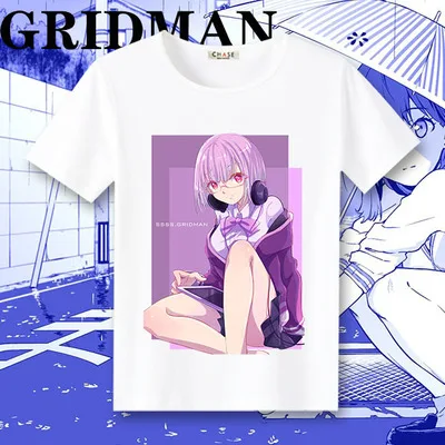 SSSS.GRIDMAN футболки с коротким рукавом Rimuru Takarada Rikka Shinjo Akane Косплей унисекс