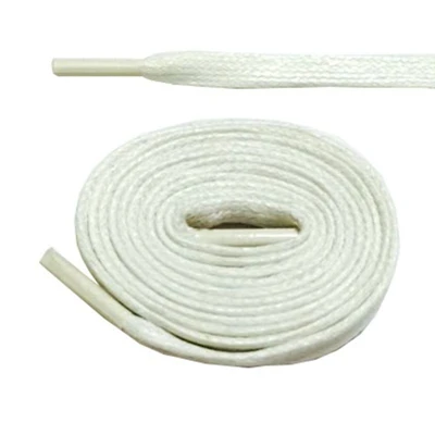 Широкие хлопковые(восковые) шнурки, 7мм - Цвет: white