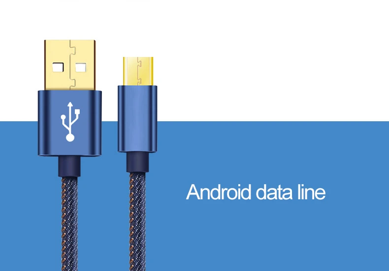YILIZOMANA Lightning Micro type c-USB кабель джинсовый ковбойский стиль для передачи данных 1,2 м кабель для IOS Android